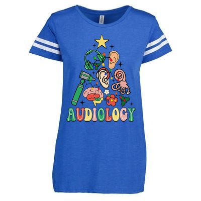 Christmas Audiologist Audiology Tree Vestibular Therapist Enza Ladies Jersey Football T-Shirt