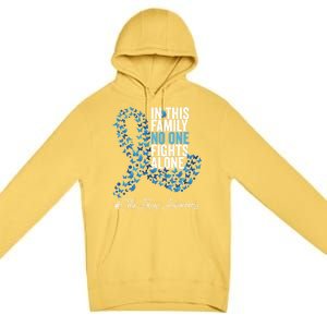 Child Abuse Awareness Month Blue Ribbon Butterflies Cute Gift Premium Pullover Hoodie