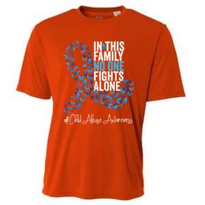 Child Abuse Awareness Month Blue Ribbon Butterflies Cute Gift Cooling Performance Crew T-Shirt