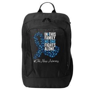 Child Abuse Awareness Month Blue Ribbon Butterflies Cute Gift City Backpack