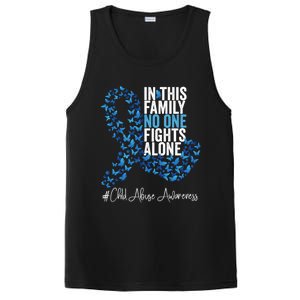 Child Abuse Awareness Month Blue Ribbon Butterflies Cute Gift PosiCharge Competitor Tank