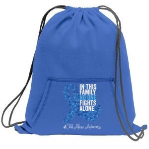 Child Abuse Awareness Month Blue Ribbon Butterflies Cute Gift Sweatshirt Cinch Pack Bag