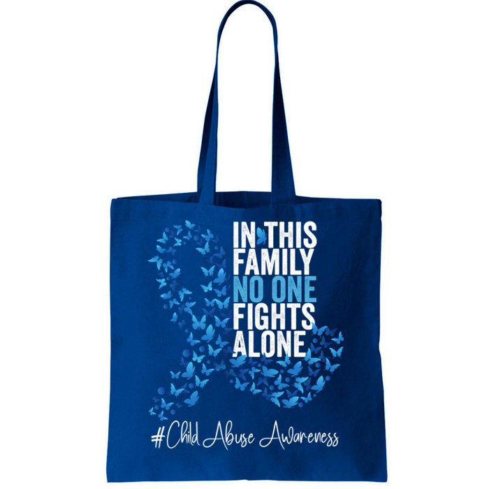 Child Abuse Awareness Month Blue Ribbon Butterflies Cute Gift Tote Bag