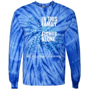 Child Abuse Awareness Month Blue Ribbon Butterflies Cute Gift Tie-Dye Long Sleeve Shirt