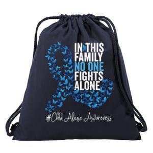 Child Abuse Awareness Month Blue Ribbon Butterflies Cute Gift Drawstring Bag