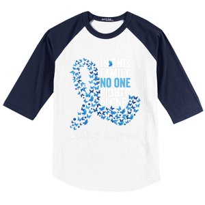 Child Abuse Awareness Month Blue Ribbon Butterflies Cute Gift Baseball Sleeve Shirt