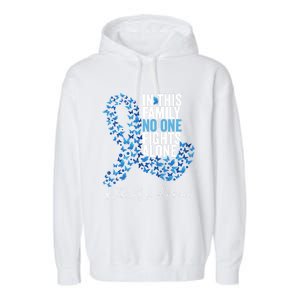 Child Abuse Awareness Month Blue Ribbon Butterflies Cute Gift Garment-Dyed Fleece Hoodie