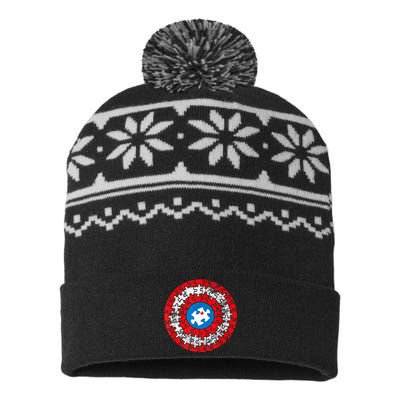 Captain Autism Autism Awareness Month Autism Mom Dad USA-Made Snowflake Beanie