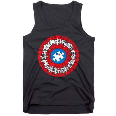 Captain Autism Autism Awareness Month Autism Mom Dad Tank Top