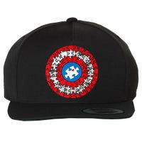 Captain Autism Autism Awareness Month Autism Mom Dad Wool Snapback Cap