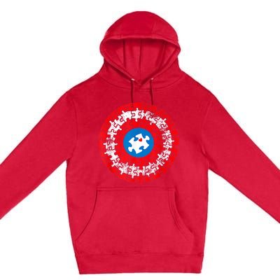 Captain Autism Autism Awareness Month Autism Mom Dad Premium Pullover Hoodie