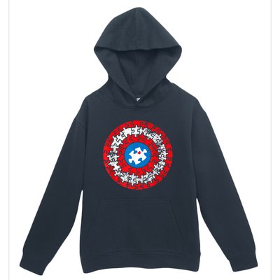 Captain Autism Autism Awareness Month Autism Mom Dad Urban Pullover Hoodie