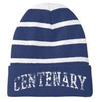 Centenary Athletic Arch College University Alumni Striped Beanie with Solid Band