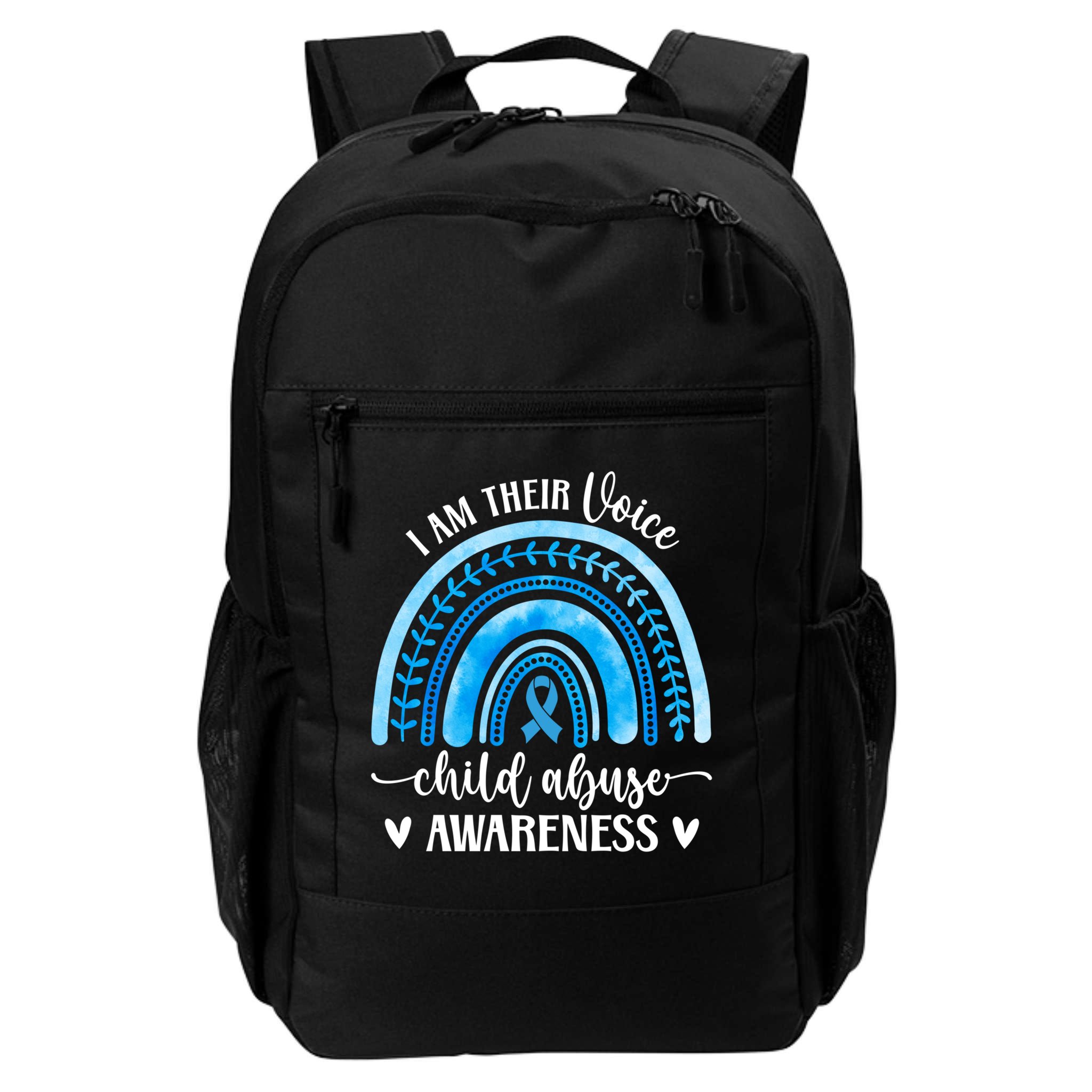 Child Abuse Awareness Rainbow Abuse Prevention Month Funny Gift Backpack