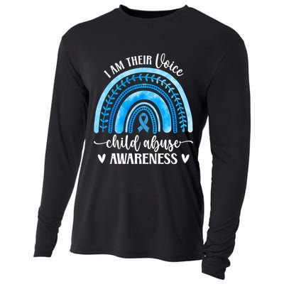 Child Abuse Awareness Rainbow Abuse Prevention Month Funny Gift Cooling Performance Long Sleeve Crew