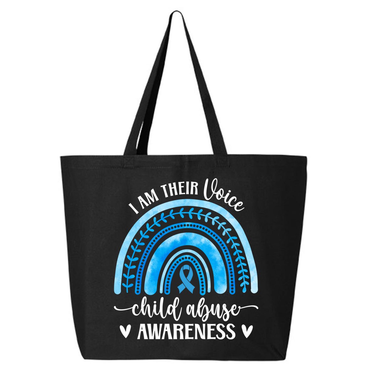 Child Abuse Awareness Rainbow Abuse Prevention Month Funny Gift 25L Jumbo Tote