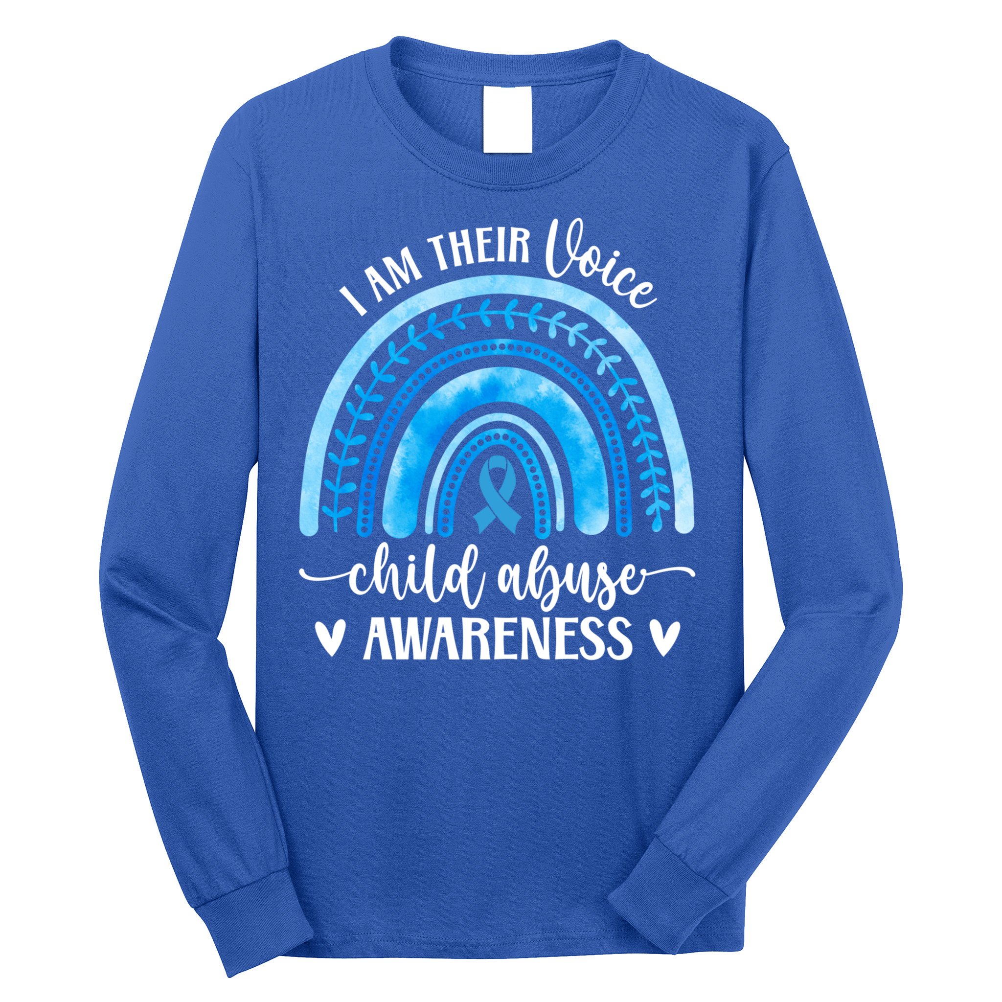 Child Abuse Awareness Rainbow Abuse Prevention Month Funny Gift Long Sleeve Shirt