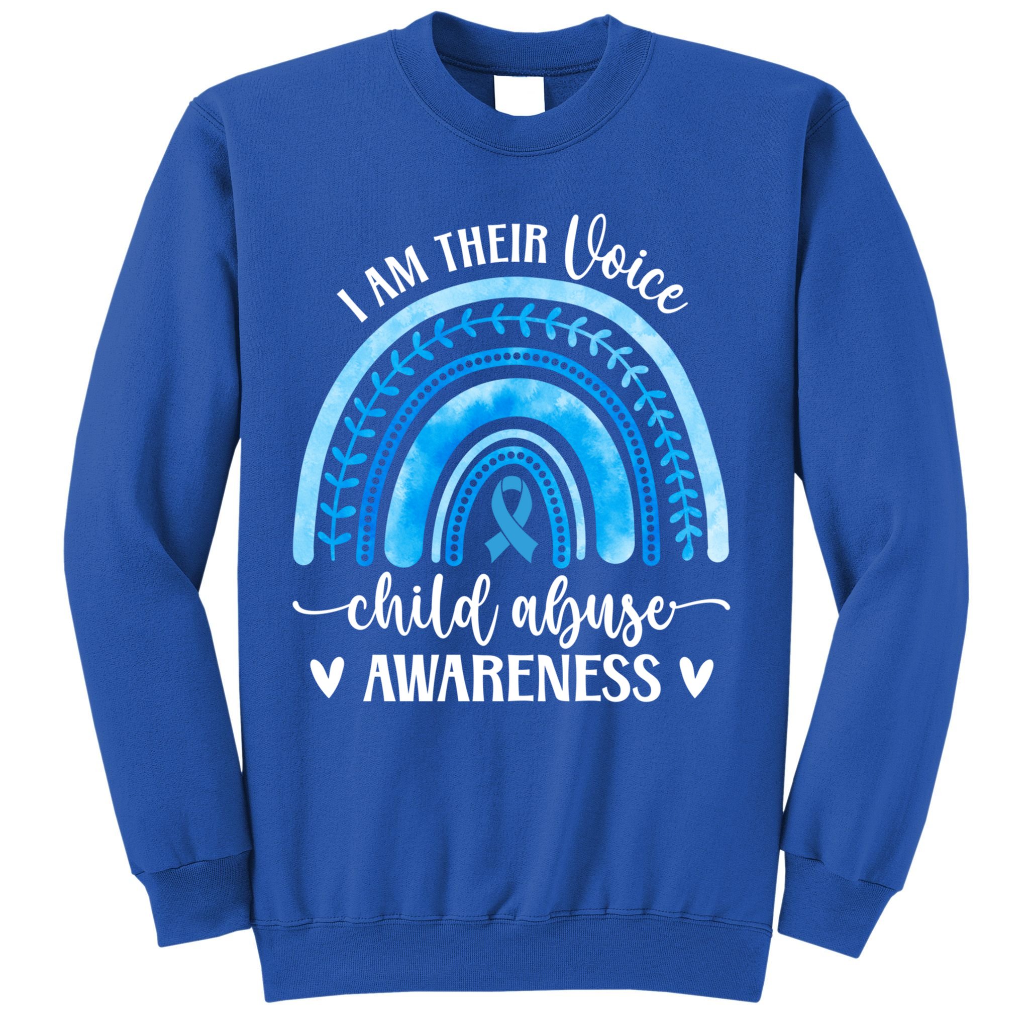Child Abuse Awareness Rainbow Abuse Prevention Month Funny Gift Sweatshirt