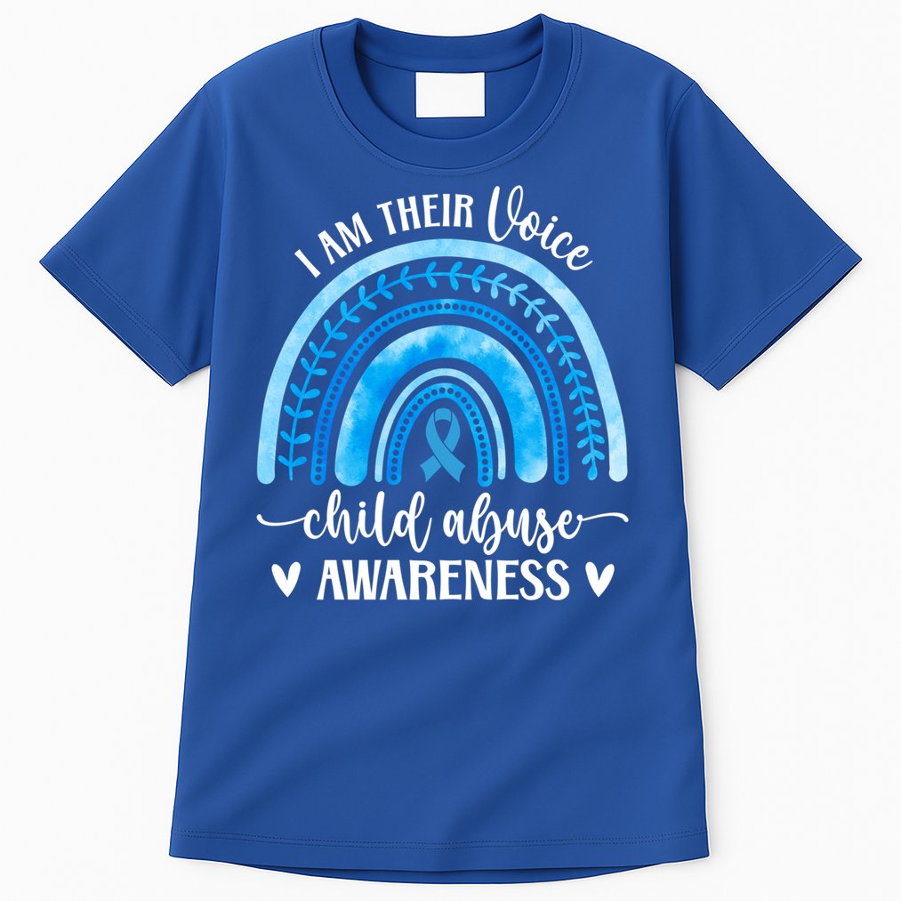 Child Abuse Awareness Rainbow Abuse Prevention Month Funny Gift Tall T-Shirt