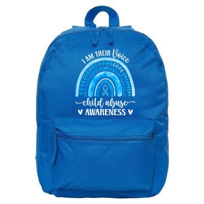 Child Abuse Awareness Rainbow Abuse Prevention Month Funny Gift 16 in Basic Backpack