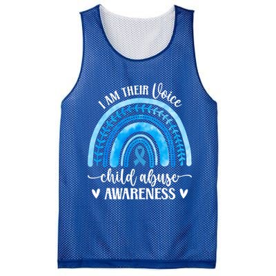 Child Abuse Awareness Rainbow Abuse Prevention Month Funny Gift Mesh Reversible Basketball Jersey Tank