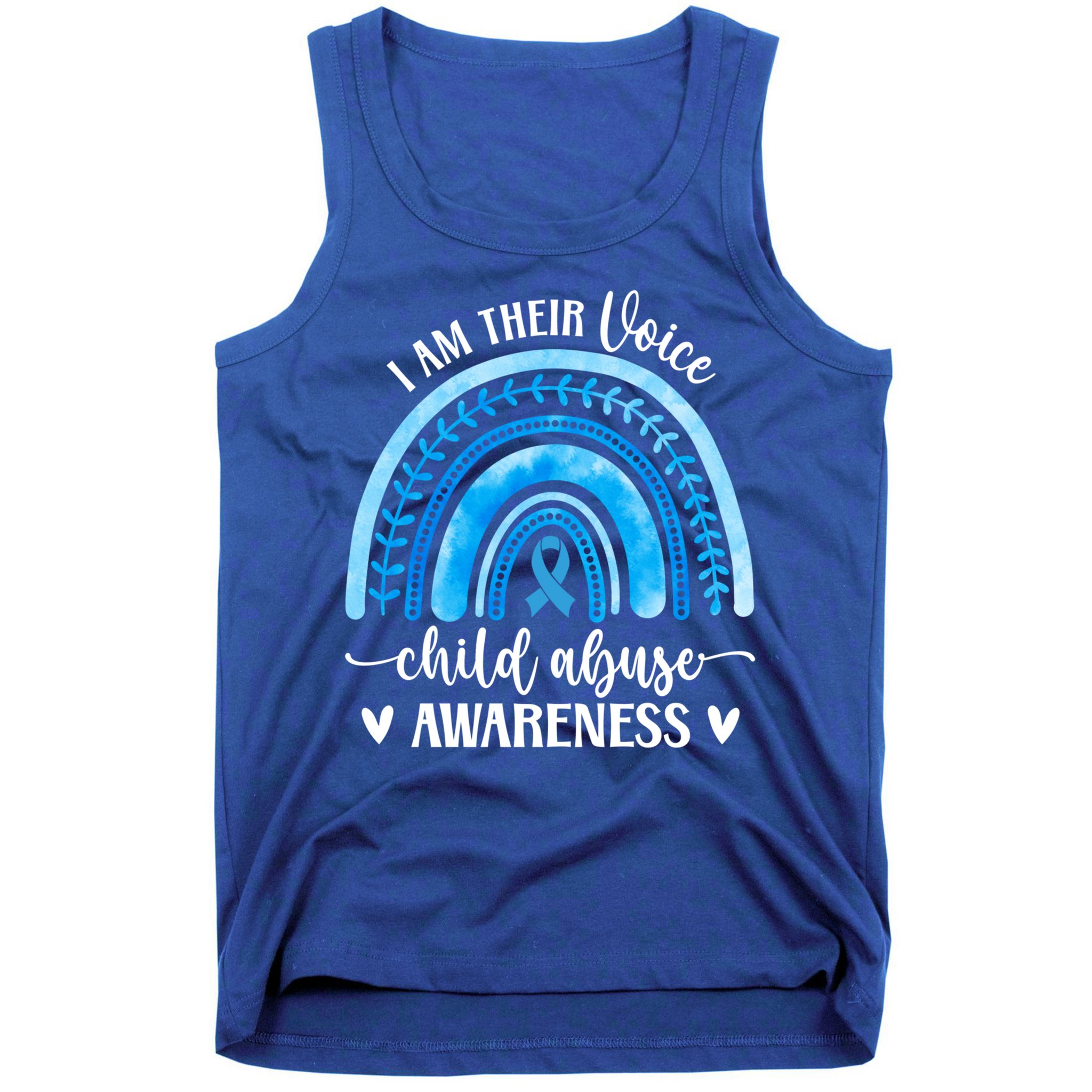 Child Abuse Awareness Rainbow Abuse Prevention Month Funny Gift Tank Top