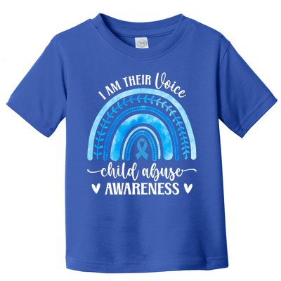 Child Abuse Awareness Rainbow Abuse Prevention Month Funny Gift Toddler T-Shirt