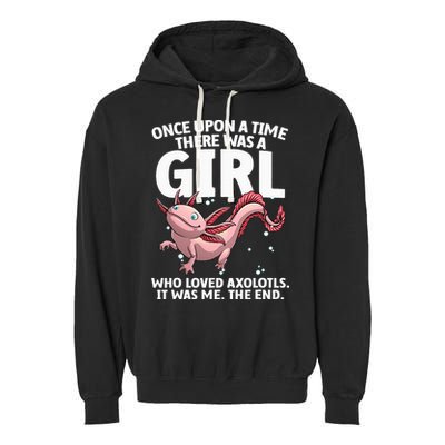 Cool Axolotl Art For Salamander Axolotl Lover Garment-Dyed Fleece Hoodie