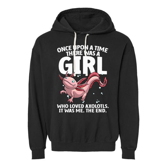 Cool Axolotl Art For Salamander Axolotl Lover Garment-Dyed Fleece Hoodie