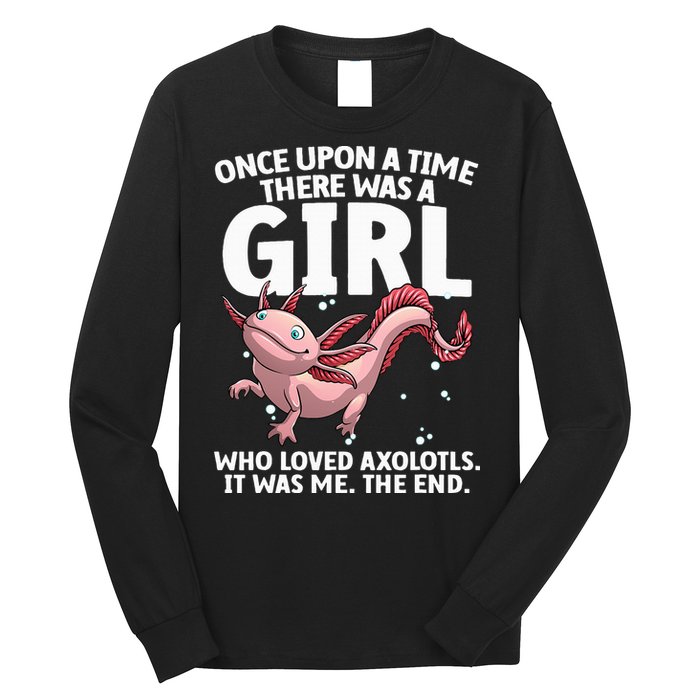 Cool Axolotl Art For Salamander Axolotl Lover Long Sleeve Shirt
