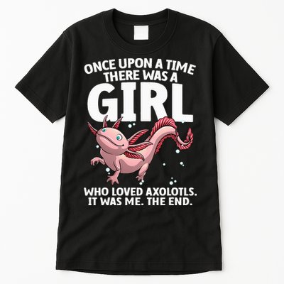 Cool Axolotl Art For Salamander Axolotl Lover Tall T-Shirt