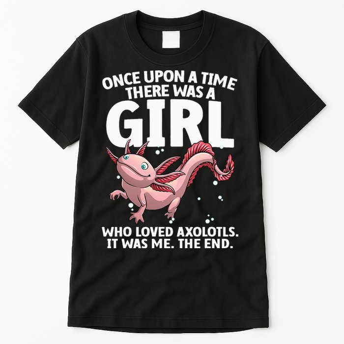 Cool Axolotl Art For Salamander Axolotl Lover Tall T-Shirt