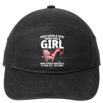 Cool Axolotl Art For Salamander Axolotl Lover 7-Panel Snapback Hat