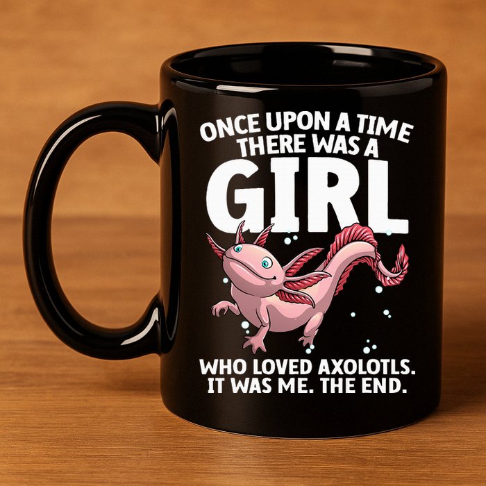 Cool Axolotl Art For Salamander Axolotl Lover 11oz C Handle Ceramic Mug