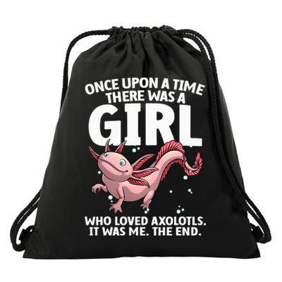 Cool Axolotl Art For Salamander Axolotl Lover Drawstring Bag