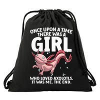 Cool Axolotl Art For Salamander Axolotl Lover Drawstring Bag