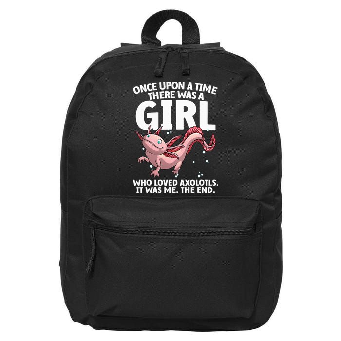 Cool Axolotl Art For Salamander Axolotl Lover 16 in Basic Backpack