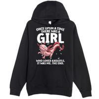 Cool Axolotl Art For Salamander Axolotl Lover Premium Pullover Hoodie