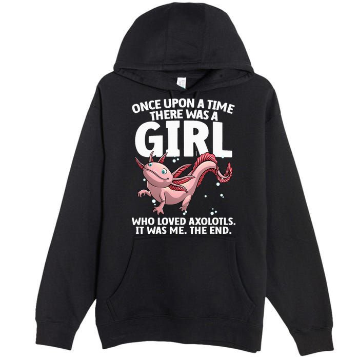 Cool Axolotl Art For Salamander Axolotl Lover Premium Pullover Hoodie