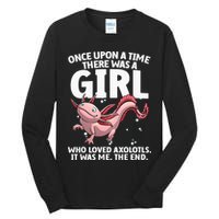 Cool Axolotl Art For Salamander Axolotl Lover Tall Long Sleeve T-Shirt