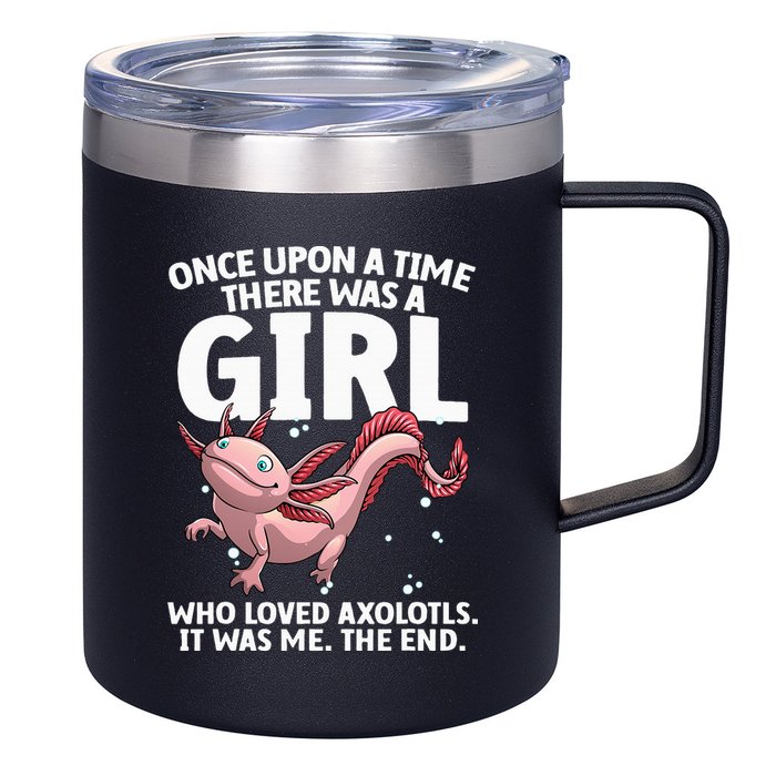 Cool Axolotl Art For Salamander Axolotl Lover 12oz Stainless Steel Coffee Mug