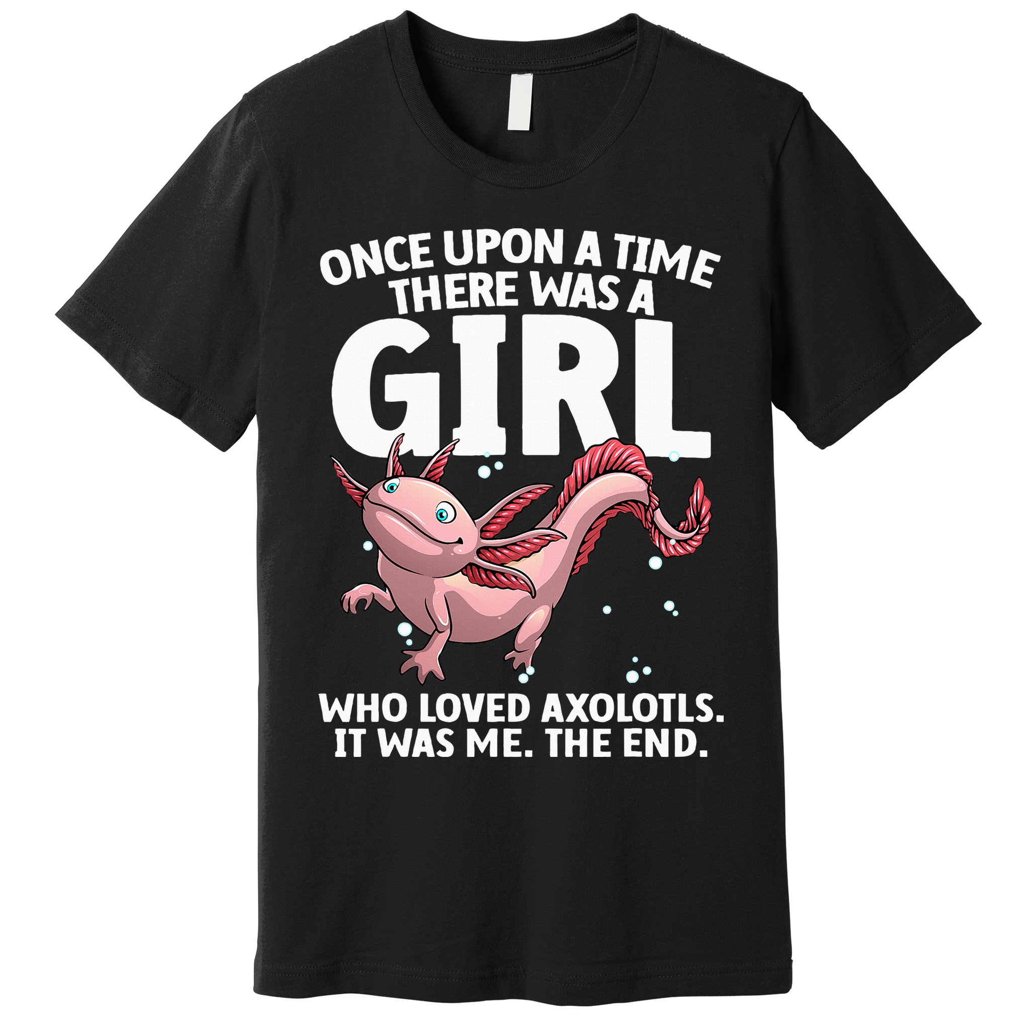 Cool Axolotl Art For Salamander Axolotl Lover Premium T-Shirt