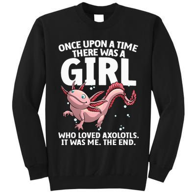Cool Axolotl Art For Salamander Axolotl Lover Tall Sweatshirt