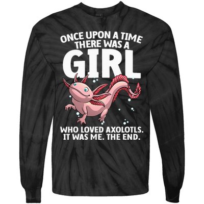 Cool Axolotl Art For Salamander Axolotl Lover Tie-Dye Long Sleeve Shirt