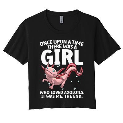 Cool Axolotl Art For Salamander Axolotl Lover Crop Top