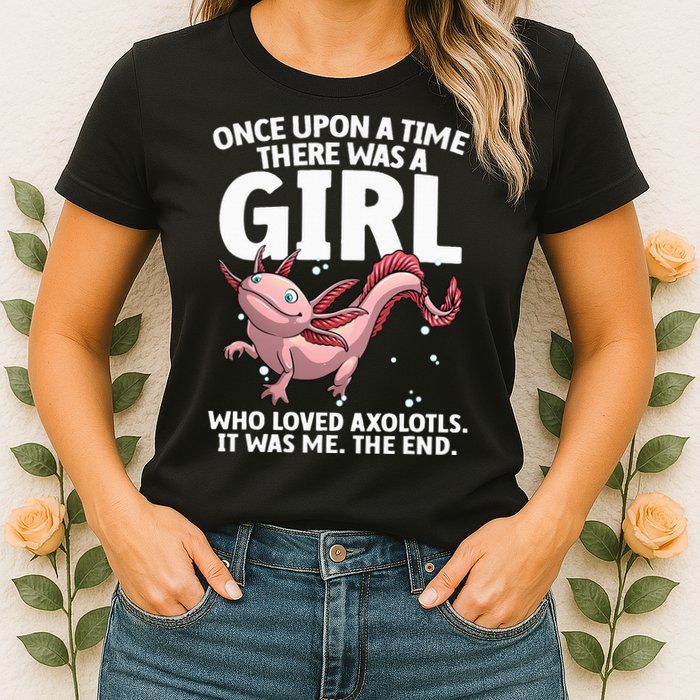 Cool Axolotl Art For Salamander Axolotl Lover Womens T-Shirt