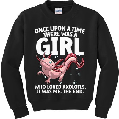 Cool Axolotl Art For Salamander Axolotl Lover Kids Sweatshirt