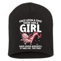 Cool Axolotl Art For Salamander Axolotl Lover Short Acrylic Beanie