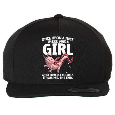 Cool Axolotl Art For Salamander Axolotl Lover Wool Snapback Cap