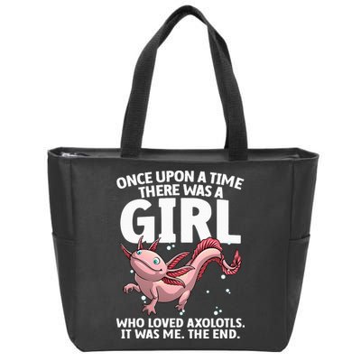 Cool Axolotl Art For Salamander Axolotl Lover Zip Tote Bag